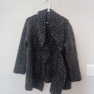 Christian Siriano Black and Gray Teddy Jacket